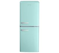 electriQ 153 Litre 60/40 Retro Freestanding Fridge Freezer - Blue Total No Frost