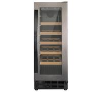 electriQ 18 Bottle Capacity 30cm Freestanding Under Counter Wine Cooler - Premium Dark Stainless Steel