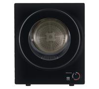 ElectriQ 2.5kg Black Mini Compact Vented Tumble Dryer - Wall Mounted or Freestanding Tabletop - EIQMTD2B
