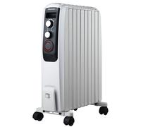 electriQ 2000W Oil Radiator with Thermostat & 24-Hour Timer - White