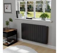 electriQ 2000W Smart Aluminium Electric Designer Radiator Sleek Black EAH20LEDWB