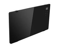 electriQ 2000W Smart Glass Panel Heater | Black Tempered Glass Design | Freestanding Installation | Adjustable Thermostat Control | Weekly Timer Scheduling | IP24 Bathroom Safe Rating