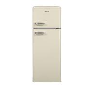 electriQ 204 Litre 80/20 Retro Freestanding Fridge Freezer - Cream