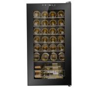 electriQ 28 Bottle Capacity Freestanding Wine Cooler - Black