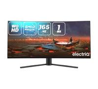 Electriq 34" QLED WQHD 165Hz 1ms UltraWide Curved Gaming Monitor | HDR Ready | AMD FreeSync | Smooth Motion, Deep Contrast & Vivid Colour for Immersive Gameplay and Seamless Multitasking