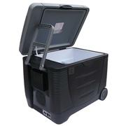 electriQ 45 Litre Portable Electric Coolbox with Wheels - Black
