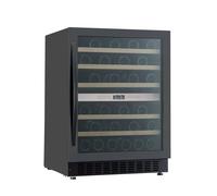 electriQ 46 Bottle Capacity Full Range Dual Zone Wine Cooler - Black