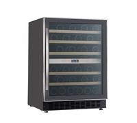 electriQ 46 Bottle Capacity Full Range Dual Zone Wine Cooler - Stainless Steel