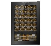 electriQ 48 Bottle Capacity Freestanding Wine Cooler Black