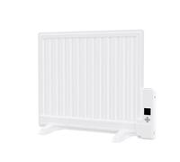 electriQ 600W Slim Wall Mounted Oil Filled Radiator H550xW720mm Weekly Timer - White