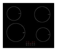 electriQ 60cm 4 Zone Induction Hob Black