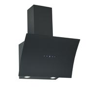 electriQ 60cm Curved Angled Hood with Touch Control - Black - A+ for energy