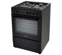 electriQ 60cm Dual Fuel Cooker - Black