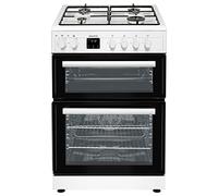 electriQ 60cm Dual Fuel Cooker - White