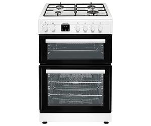 electriQ 60cm Dual Fuel Cooker - White