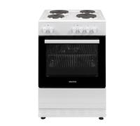 electriQ 60cm Electric Cooker with Sealed Plate Hob - White