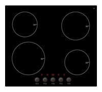 electriQ 60cm Induction Hob with Knob Controls - Plug and Play