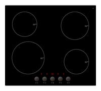 electriQ 60cm Induction Hob with Knob Controls - Plug and Play