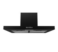 electriQ 60cm Slimline Button Control Chimney Hood - Black