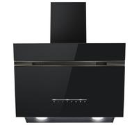 electriQ 60cm Super Silent Angled Cooker Hood - Black