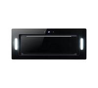 electriQ 72cm Glass Canopy Cooker Hood - Black