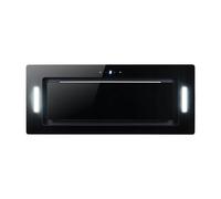 electriQ 72cm Glass Canopy Cooker Hood - Black