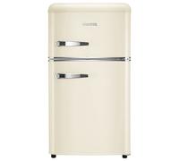 electriQ 80 Litre 70/30 Retro Freestanding Fridge Freezer Cream