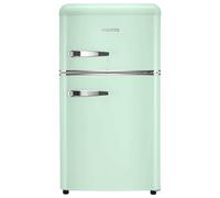 electriQ 80 Litre 70/30 Retro Freestanding Fridge Freezer - Mint Green