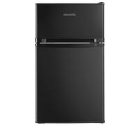 electriQ 80 Litre Under Counter Freestanding Fridge Freezer - Black