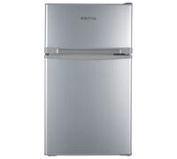 electriQ 80 Litre Under Counter Freestanding Fridge Freezer - Silver