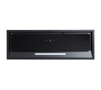 electriQ 90cm Canopy Cooker Hood with Visor - Black