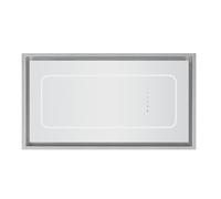 electriQ 90cm Ceiling Cooker Hood - White Glass