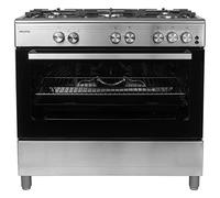 electriQ 90cm Gas Single Oven Range Cooker - Stainless Steel