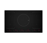 electriQ 90cm Induction Hob with 2 Flex Zones - Black