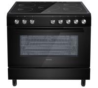 electriQ 90cm Single Cavity Induction Range Cooker - Black