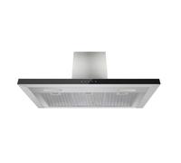electriQ 90cm Slimline Chimney Cooker Hood - Stainless Steel