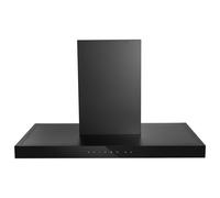electriQ 90cm Slimline Chimney Hood with Hob to Hood Connection - Black