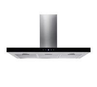 electriQ Slimline Stainless Steel 90cm Cooker Hood with Touch Controls