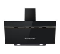 electriQ 90cm Super Silent Angled Cooker Hood - Black