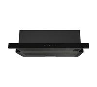 electriQ 90cm Telescopic Canopy Cooker Hood Black