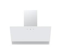 electriQ 90cm Touch & Gesture Control Angled Chimney Cooker Hood - White