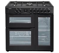 electriQ 90cm Triple Cavity Range Cooker - Black