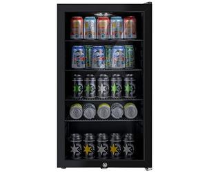 ElectriQ 98 Litre Drinks Fridge | LED Light for interior visibility | Adjustable Shelves for varied storage | Lockable Door for secure access | Freestanding fit | 84 x 48 x 47 cm dimensions