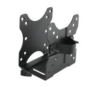 electriQ Adjustable Mini PC Mount Bracket | Under Desk or Pole Installation | Heavy Duty Steel Construction | Adjustable Width for Small Form Factor PCs | VESA Compatible Plate | Space Saving Setup