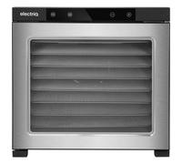 electriQ Commercial Style Digital Food Dehydrator & Dryer with 10 Shelves and 48 Hour Timer - Stainless Steel