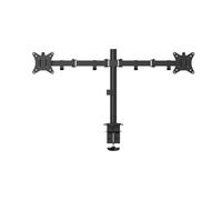 Electriq Dual Monitor Arm | Desk Mount for 17 to 32 Inch Screens | 9 kg Capacity per Display | Adjustable Swivel and Tilt for Comfortable Viewing | Built In Cable Management