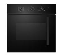 electriQ Built In Single Fan Oven with Side Opening Door - Black