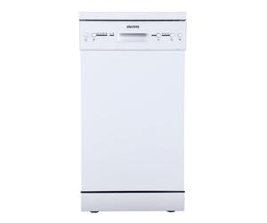 electriQ Freestanding Dishwasher Slimline 45cm 10 Place Setting Quick Wash White
