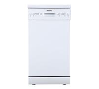 electriQ Freestanding Dishwasher Slimline 45cm 10 Place Setting Quick Wash White [EEK: E]
