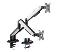 electriQ Gaming Dual Monitor Arm with RGB Lighting